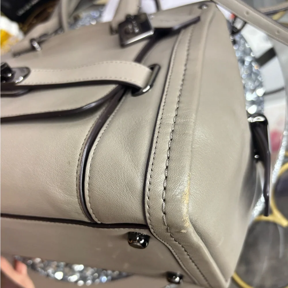 Coach 2015 calf leather Swagger Frame Satchel EUC - Picture 12 of 16